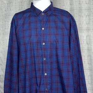 🔥XXL Zachary Prell Blue Casual Button Down Shirt
